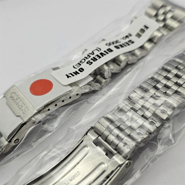 LOT OF 2 FOR SEIKO JUBILEE SS BRACELET 22mm 6309 7002 SKX007 WATCH FOLDED LINKS