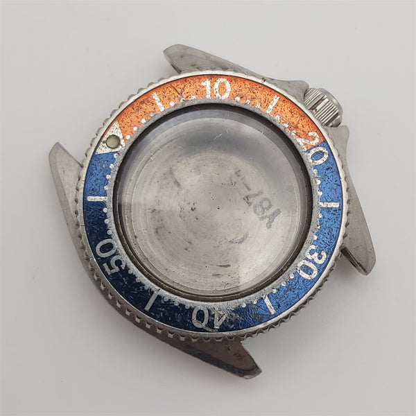 USED VINTAGE SEIKO 2625 001B LADIES WATCH DIVER CASE BACK COVER BEZEL KIT 6658