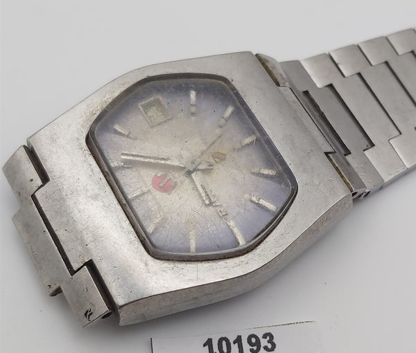PROJECT TO FIX RADO GOLDEN SABRE FACETED CASE DATE AUTOMATIC MENS WATCH 10193