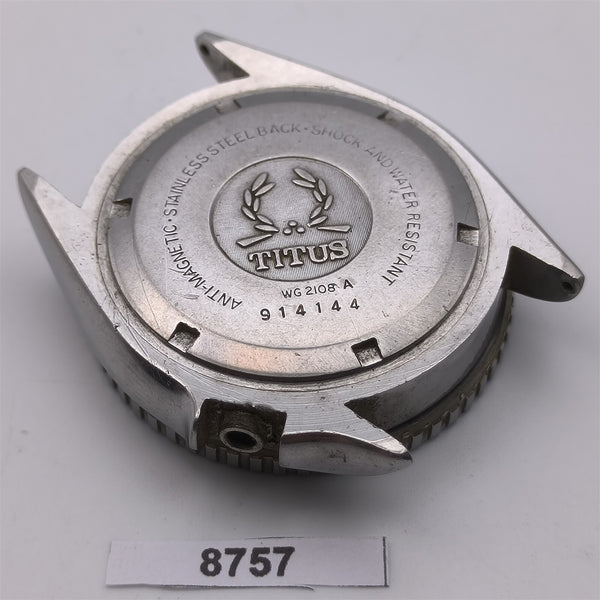 USED RARE VINTAGE SOLVIL TITUS DIVER CASE BEZEL DIAL COVER NR# BVT08757