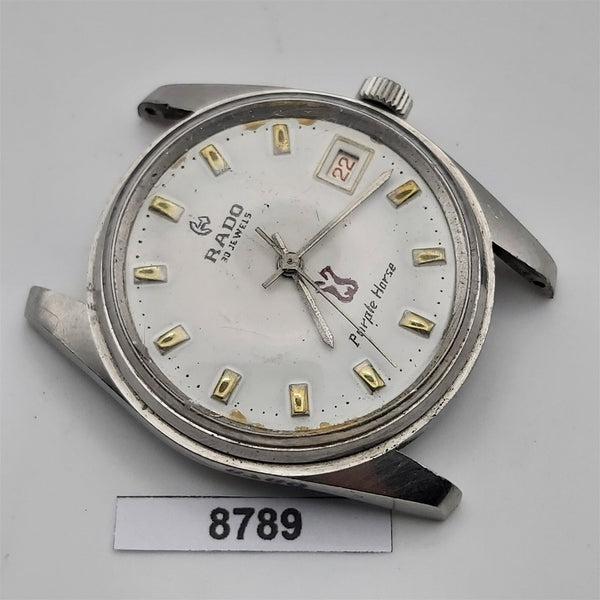 PROJECT TO FIX RADO PURPLE HORSE MANUAL WIND ROUND DATE EU SHIP MENS WATCH 8789