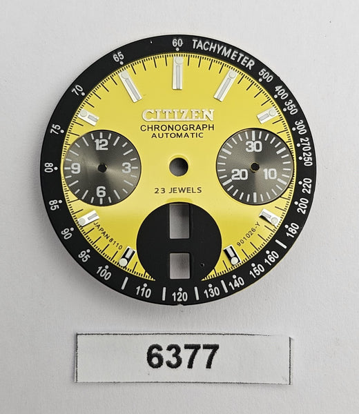 NEW CITIZEN BULLHEAD CHRONOGRAPH YELLOW DIAL WATCH BVT06377
