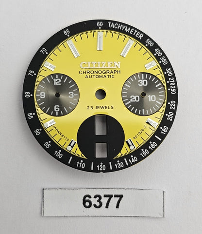 NEW CITIZEN BULLHEAD CHRONOGRAPH YELLOW DIAL WATCH BVT06377