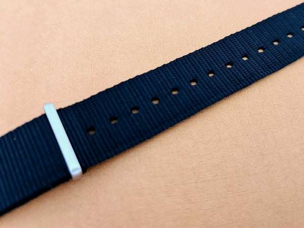 NEW FOR SEIKO MILITARY STRAP NYLON BAND 20mm 4205 7S26 0030 0050 BLACK BLKNTO20