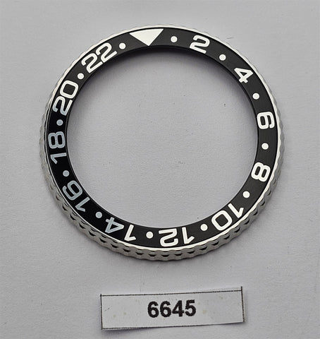 NEW SEIKO GMT BLACK 24hr BEZEL INSERT WATCH 7002 7000 & 6309 7040 WATCH BVT06645