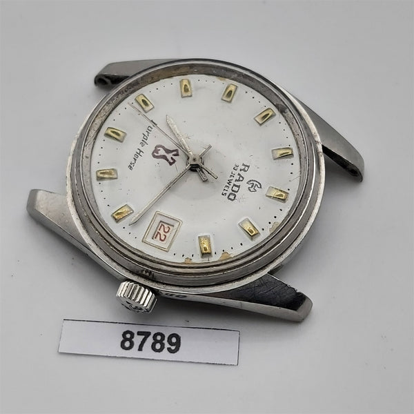 PROJECT TO FIX RADO PURPLE HORSE MANUAL WIND ROUND DATE EU SHIP MENS WATCH 8789