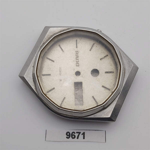 USED VINTAGE MENS RADO BEZEL MIDCASE, DIAL & COVER WATCH KIT BVT09671