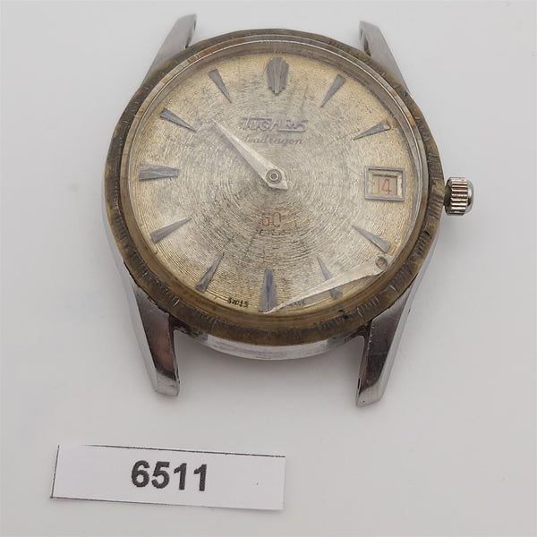 PROJECT TO FIX TUGARIS SUNBURST DIAL ROUND AUTOMATIC EU SHIP MENS WATCH 6511