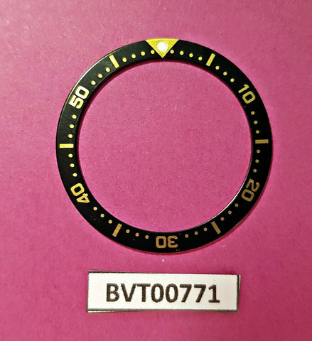 NEW SEIKO BLACK GOLD INSERT 4205, 7C43, 7S26 0030 MIDSIZED DIVE WATCH BVT00771