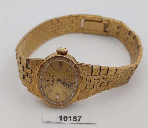 PROJECT TO FIX ENICAR TEXTURED CASE MANUAL WIND GOLD LADIES EU SHIP WATCH 10187