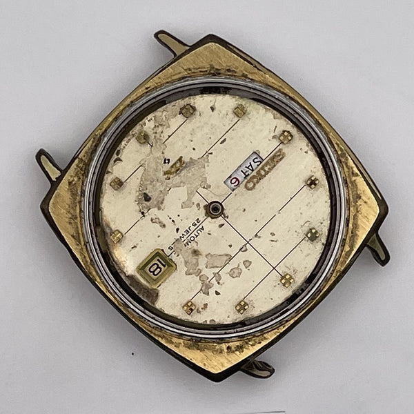 PROJECT TO FIX SEIKO DX SEALION 6106 8030 DATE AUTO GOLD PLATE MENS WATCH 10248