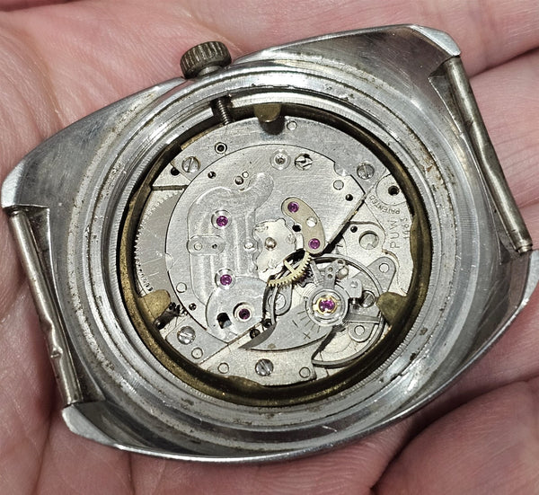 PROJECT TO FIX HELON SWISS MADE DAY DATE MENS WATCH EU SHIP 6657
