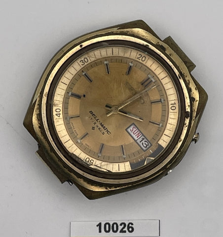 PROJECT FIX SEIKO BELLMATIC 4006 MENS GOLD AUTO DAY DATE WATCH EU SHIP 10026