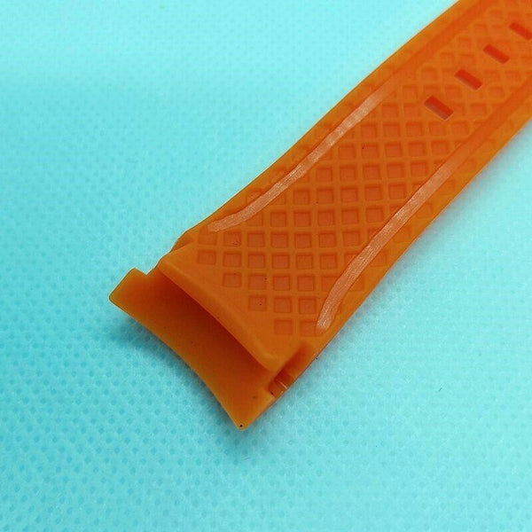 NEW FOR SEIKO ORANGE SKX007 6309 7290 7548 CURVED ENDS 22mm RUBBER BAND BVT04010