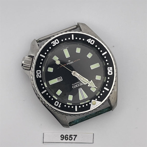 PROJECT TO FIX POLISHED SEIKO 4205 0155 AUTO MIDSIZE DATE EU SHIP SS WATCH 9657