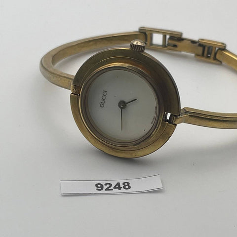 PROJECT TO FIX GUCCI LADIES GOLD DIAL BANGLE GOLD PLATE WATCH EU SHIP WATCH 9248