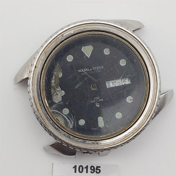 PROJECT TO FIX SOLVIL TITUS SS MENS AUTO DAY DATE DIVE WATCH EUROPE SHIP 10195