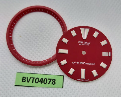 NEW AF SEIKO RED DIAL MINUTE TRACK SET 7002 7000 SUPERLUME WATCH BVT04078