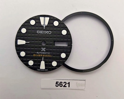 NEW AF SEIKO PROSPEX BLACK WAFFLE DIAL MINUTE TRACK 7s26 0020 SKX007 BVT05621