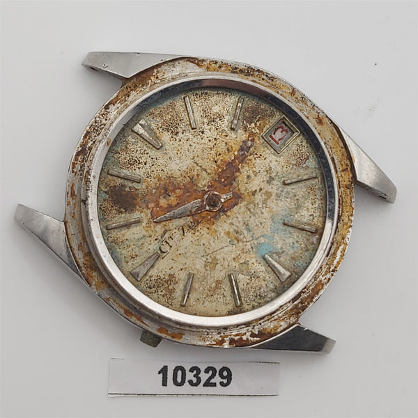 PROJECT TO FIX CITIZEN MANUAL WIND ROUND THICK LUGS DATE WATCH 10329