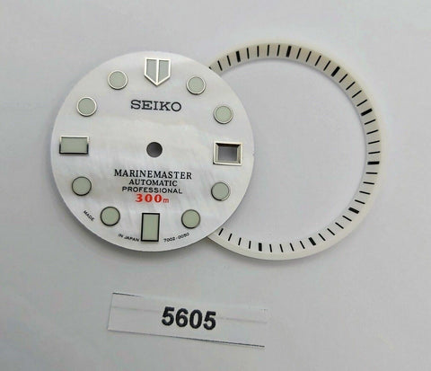 SEIKO MARINEMASTER PEARL DIAL FOR 7002 7000 DIAL MINUTE TRACK SET WATCH BVT5605