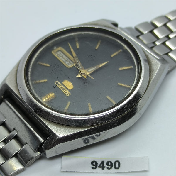 PROJECT TO FIX SEIKO 5 7009 876A MENS SS AUTO DAY DATE WATCH BVT09490