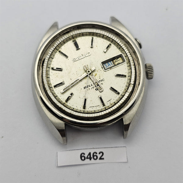 PROJECT FIX SEIKO BELLMATIC 4006 6040 MENS AUTO DAY DATE 027699 SS WATCH EU SHIP