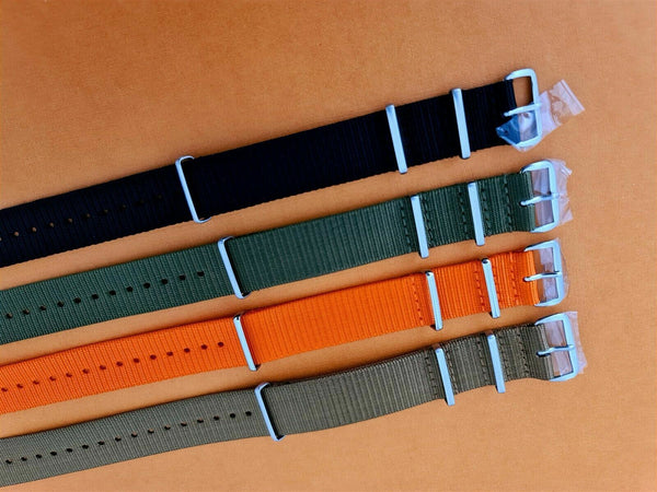 NEW FOR SEIKO MILITARY STRAP NYLON BAND 20mm 4205 7S26 0030 0050 BLACK BLKNTO20