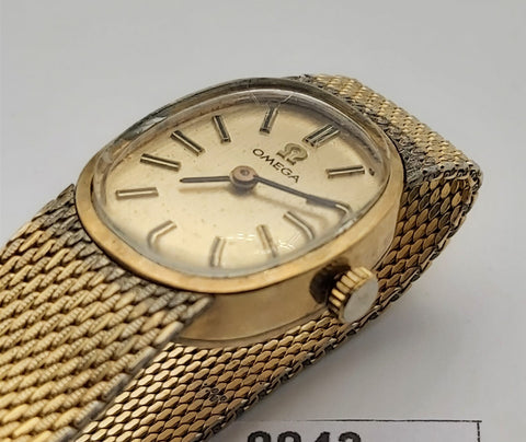 PROJECT TO FIX OMEGA GOLD MESH BAND MANUAL WIND LADIES DRESS WATCH EU SHIP B8843