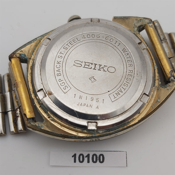 PROJECT FIX SEIKO BELLMATIC 4006 6011 AUTO DAY DATE GOLD MENS WATCH EU SHP 10100