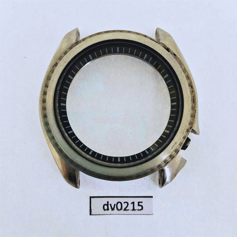 USED SEIKO 7002 7000 POLISHED MIDCASE, MINUTE TRACK, GLASS KIT MENS WATCH DV0215