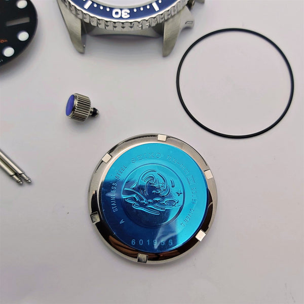 NEW AF SEIKO 7S26 0020 SKX007 PEPSI KIT CASE BEZEL GLASS CROWN STRAP DIAL HANDS