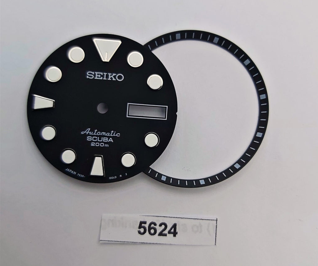 SEIKO BLACK SUMO 7S26 0020 NH36 4R36 SKX007 DIAL MINUTE TRACK SET WATCH B5624