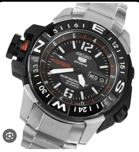 HARD TO FIND AFTERMARKET SEIKO MAP METER 8990 0930 RUBBER SHROUD MENS WATCH 8634