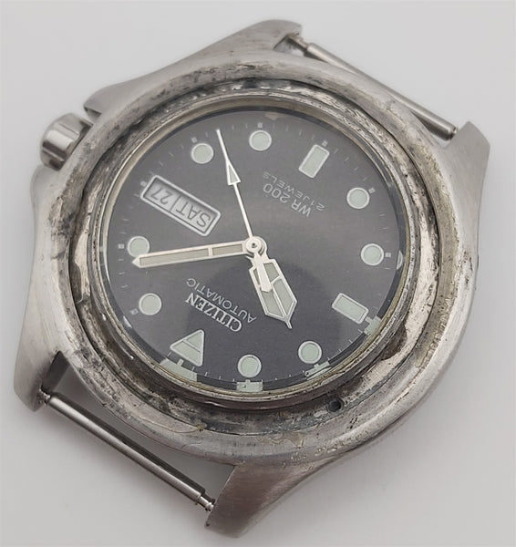 PROJECT TO FIX CITIZEN DOLPHIN GN-4-S MENS SS AUTO DAY DATE WATCH