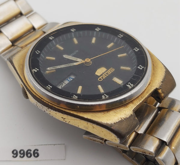 PROJECT TO FIX SEIKO 5 SPORTS 7009 3160 MENS GOLD AUTO DAY DATE WATCH 9966