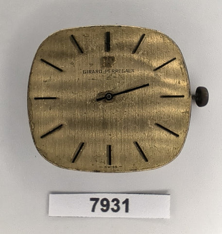 USED GIRARD PERREGAUX CAL 091-690 MOVEMENT MANUAL MOVEMENT DIAL BVT07931