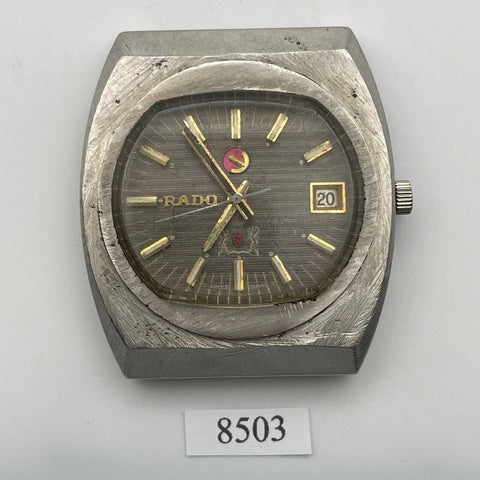 PROJECT TO FIX RADO MUSKETEER SS CUSHION CASE DATE MENS WATCH EU SHIP 8503