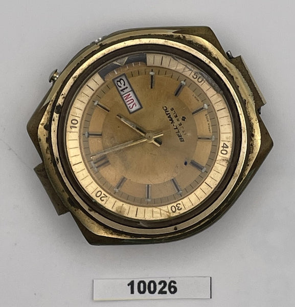 PROJECT FIX SEIKO BELLMATIC 4006 MENS GOLD AUTO DAY DATE WATCH EU SHIP 10026
