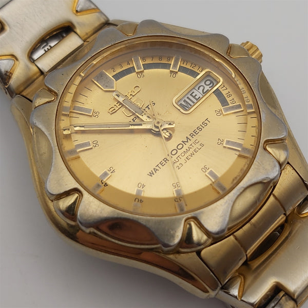 PROJECT TO FIX SEIKO SPORTS 7S36 00m0 ROUND AUTO DAY DATE MENS WATCH 6537