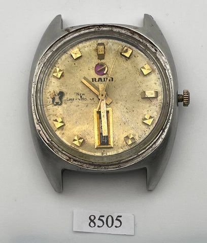 PROJECT TO FIX RADO NEW GREENHORSE SS THICK LUGS DAY DATE WATCH EU SHIP 8505