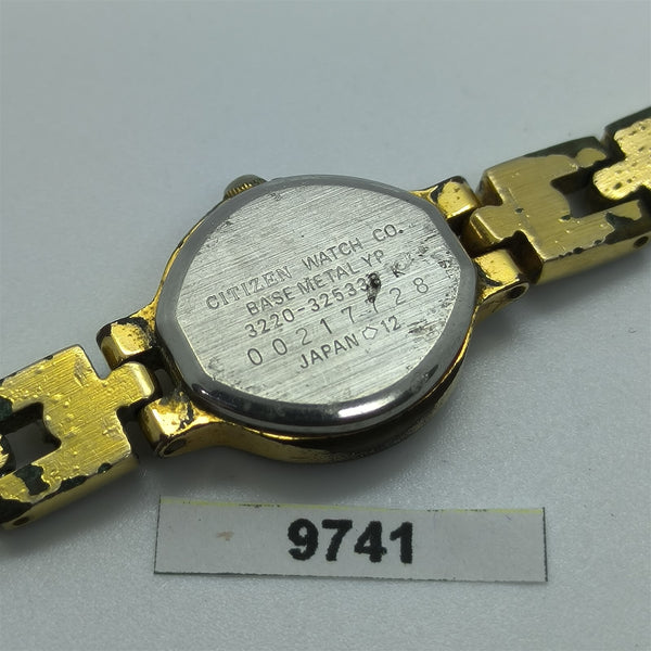 PROJECT TO FIX VINTAGE CITIZEN WHITE DIAL GOLD PLATE LADIES WATCH EU SHIP 9741