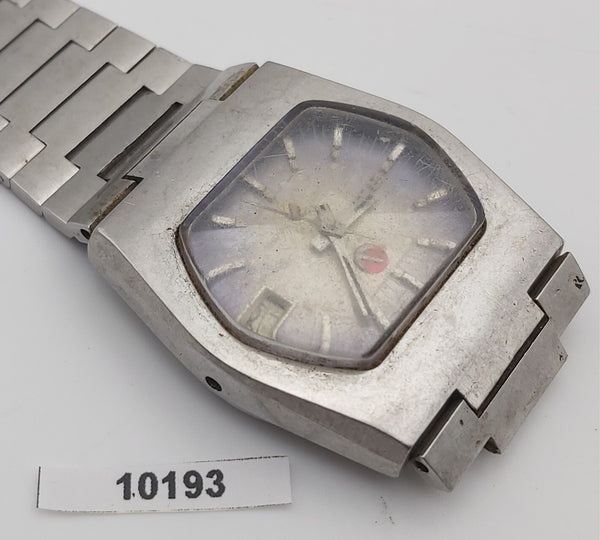 PROJECT TO FIX RADO GOLDEN SABRE FACETED CASE DATE AUTOMATIC MENS WATCH 10193