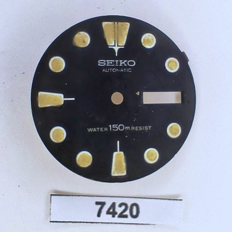 USED VINTAGE SEIKO DIAL NON BEVELED WINDOW 6309 7040 DIVE WATCH BVT07420