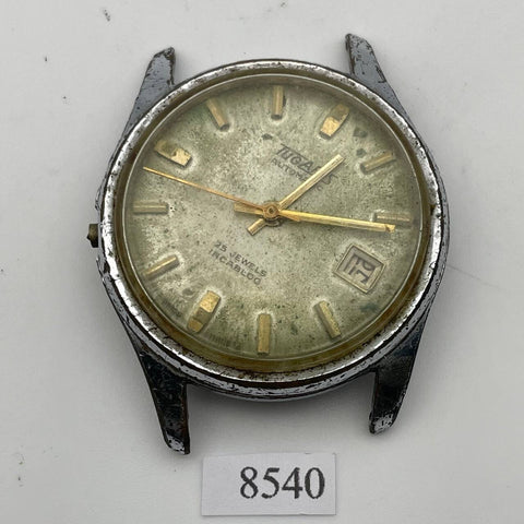 PROJECT TO FIX TUGARIS COIN RIMMED MANUAL ROUND EU SHIP MENS WATCH 8540
