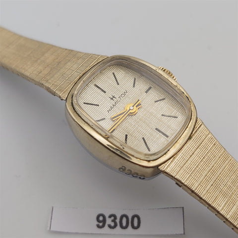 PROJECT TO FIX HAMILTON TEXTURED DIAL GOLD PLATED EU SHIP LADIES WATCH 9300