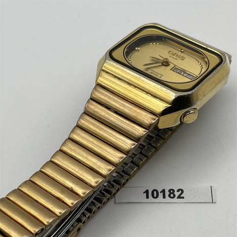 PROJECT TO FIX ORIS GOLD PLATE AUTOMATIC WIND LADIES DAY DATE WATCH BVT010182