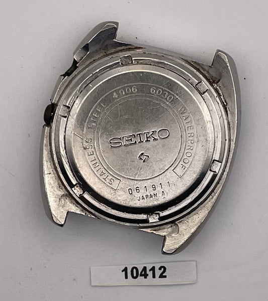 PROJECT FIX SEIKO BELLMATIC 4006 6030 MENS SS AUTO DAY DATE 061911 WATCH EU SHIP
