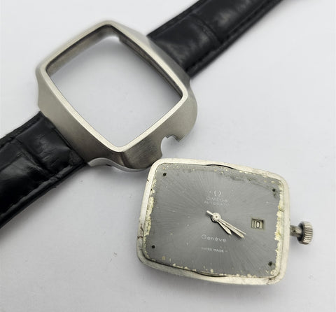 PROJECT TO FIX OMEGA GENEVE CUSHION AUTOMATIC DRESS SS DATE MENS WATCH