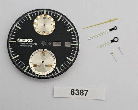 NEW SEIKO 6138 0011 UFO DIAL & HANDS KIT SEIKO 6138 CHRONOGRAPH WATCH BVT06387